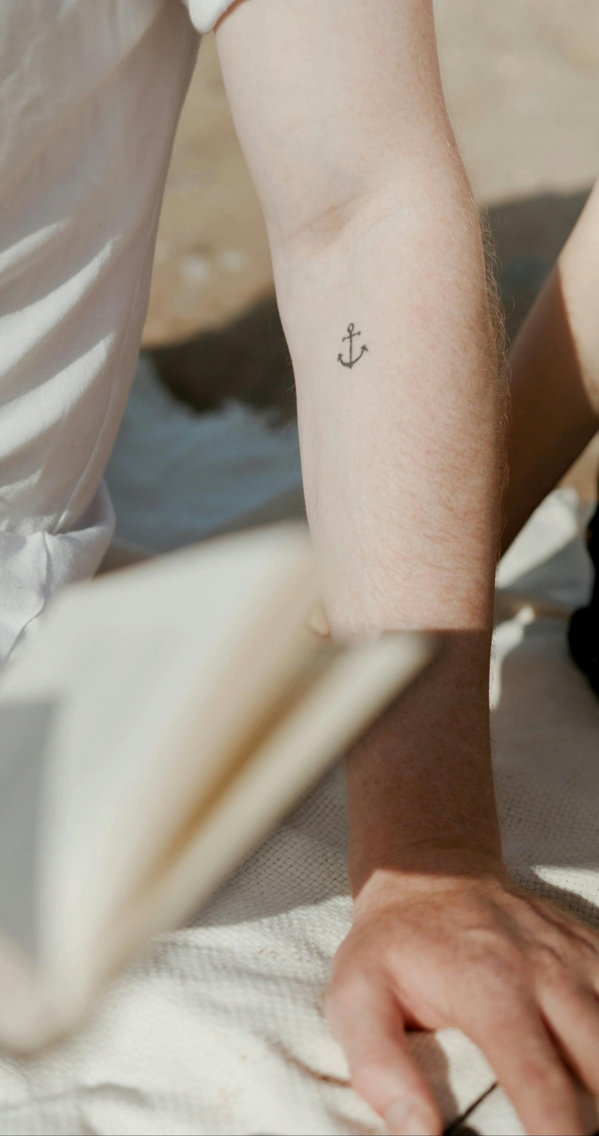Tattoo uploaded by Ananth • Wrist anchor #anchortattoo #anchor #wristtattoo  #birds #minimaltattoo #minimalistic #minimalist • Tattoodo